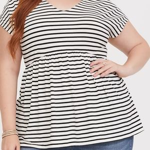 Striped Babydoll T-Shirt